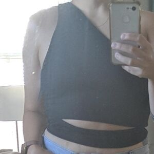 Abercrombie One Shoulder Cut-Out Tank